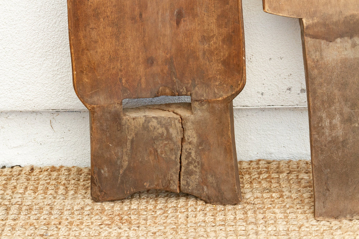 Ceremonial Carved Wood African Folding Chair