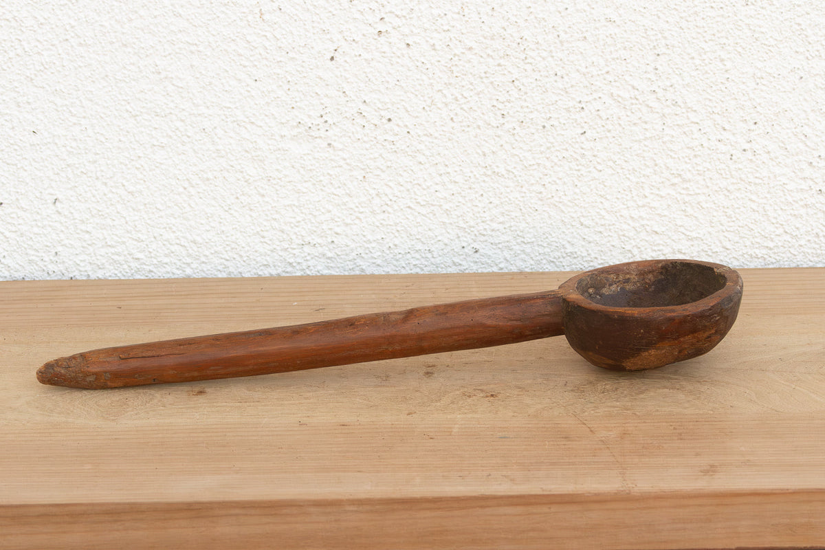 Primitive Folk Art Wooden Scoop