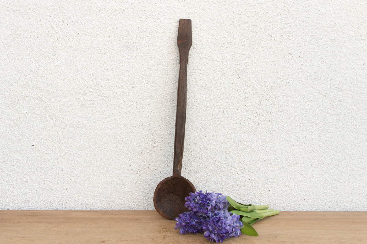 Rustic Abstract Shape Wood Ladle (Trade)