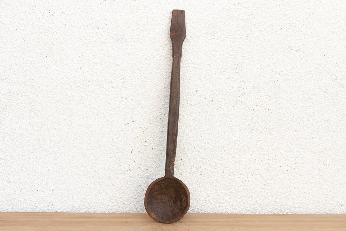 Rustic Abstract Shape Wood Ladle (Trade)