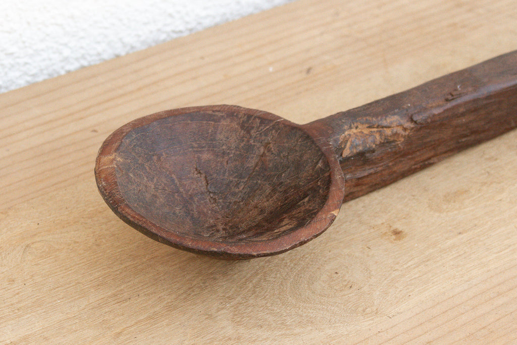 Rustic Abstract Shape Wood Ladle (Trade)