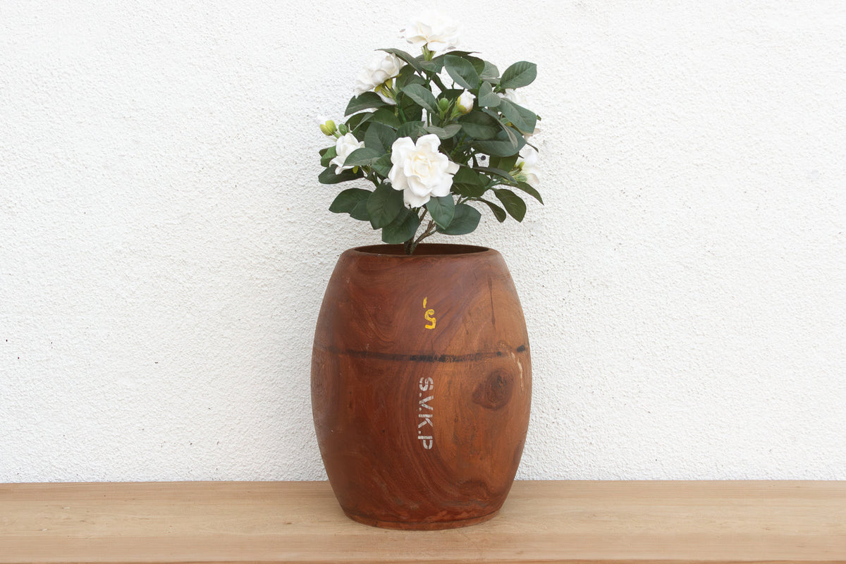 Antique Stenciled Grain Measure Pot