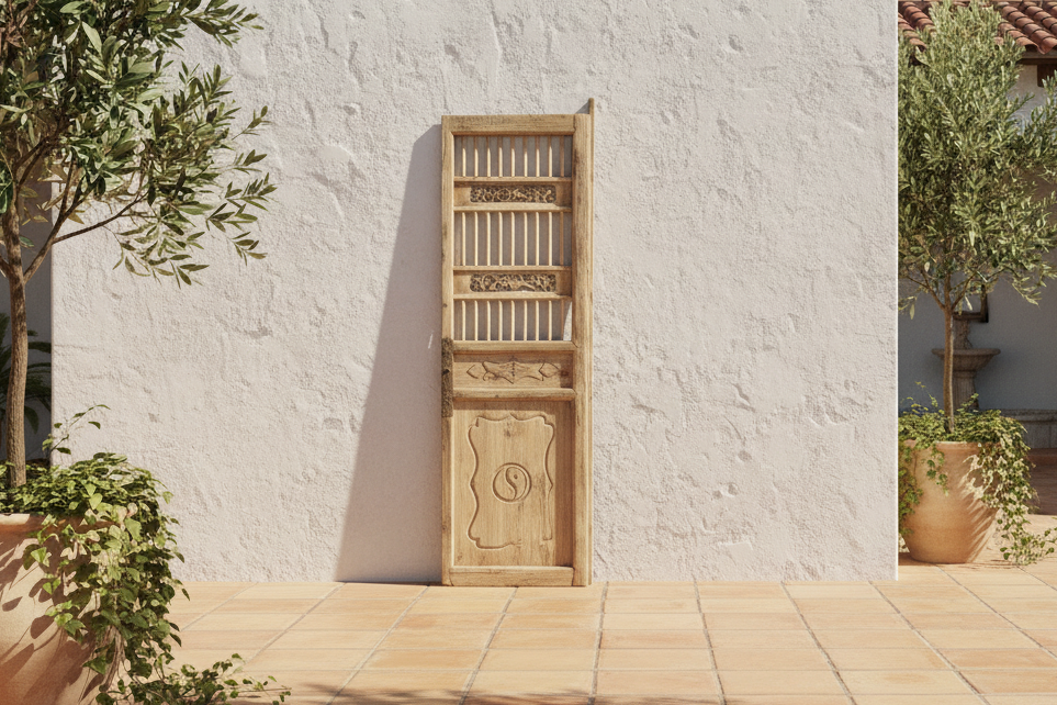 Antique Rustic Tea House Bleached Door