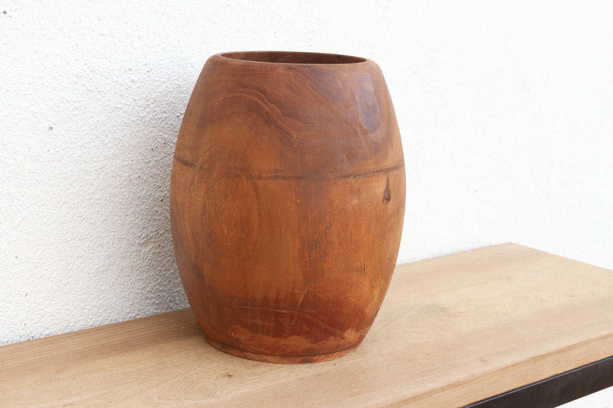 16" Tall Antique Market Wood Pot (Trade)