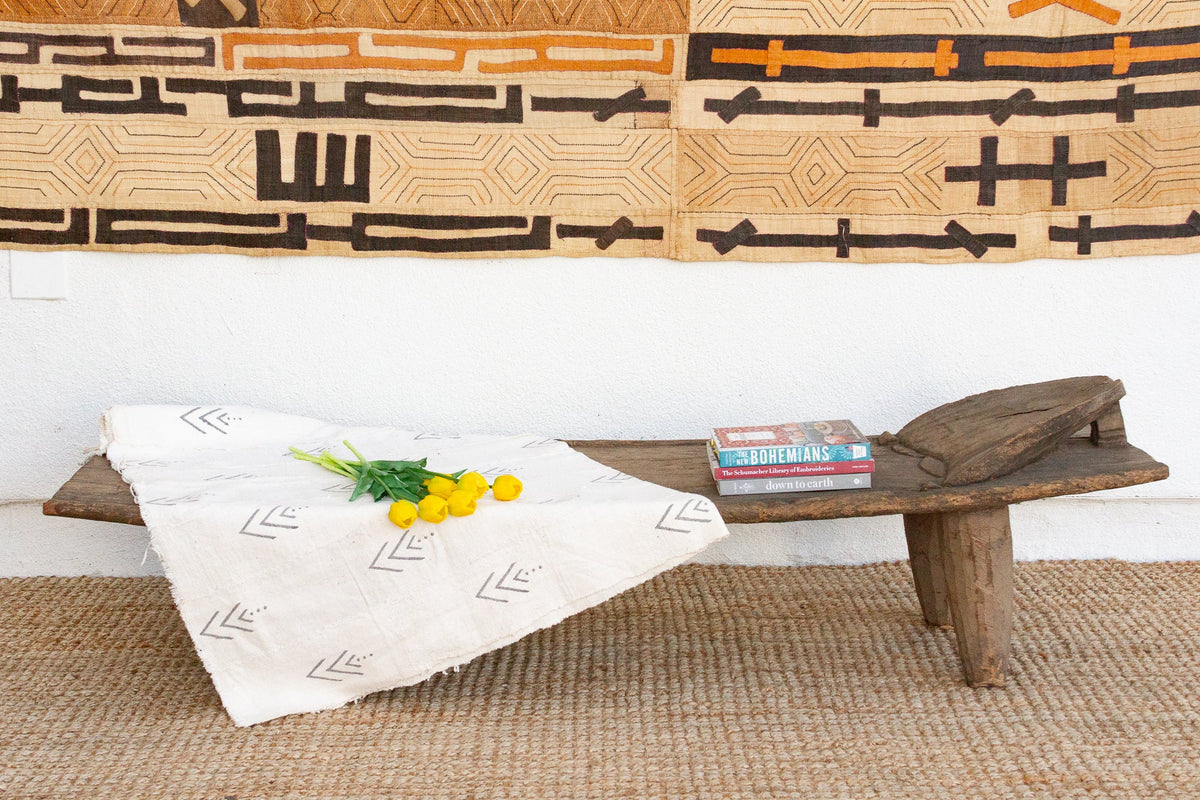 Handcarved Old Wooden Statement Senufo Bed