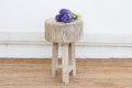 Heavy Slab Reclaimed Wood End Table
