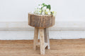 Thick Top Rustic Round Side Table