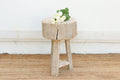 Organic Modern Metal Strap End Table