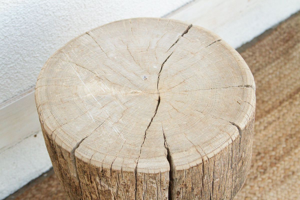 Reconstructed Weathered Wood Side Table