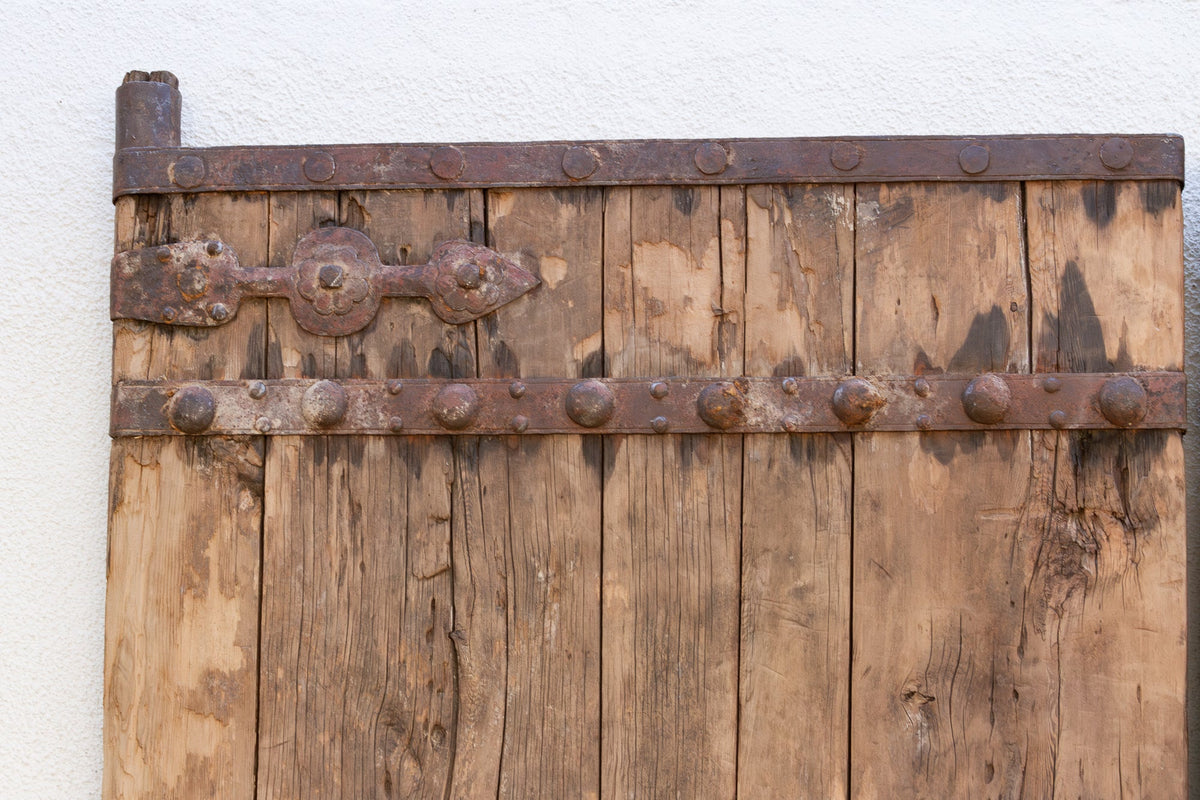 Antique Iron Blossom Architectural Courtyard Gate