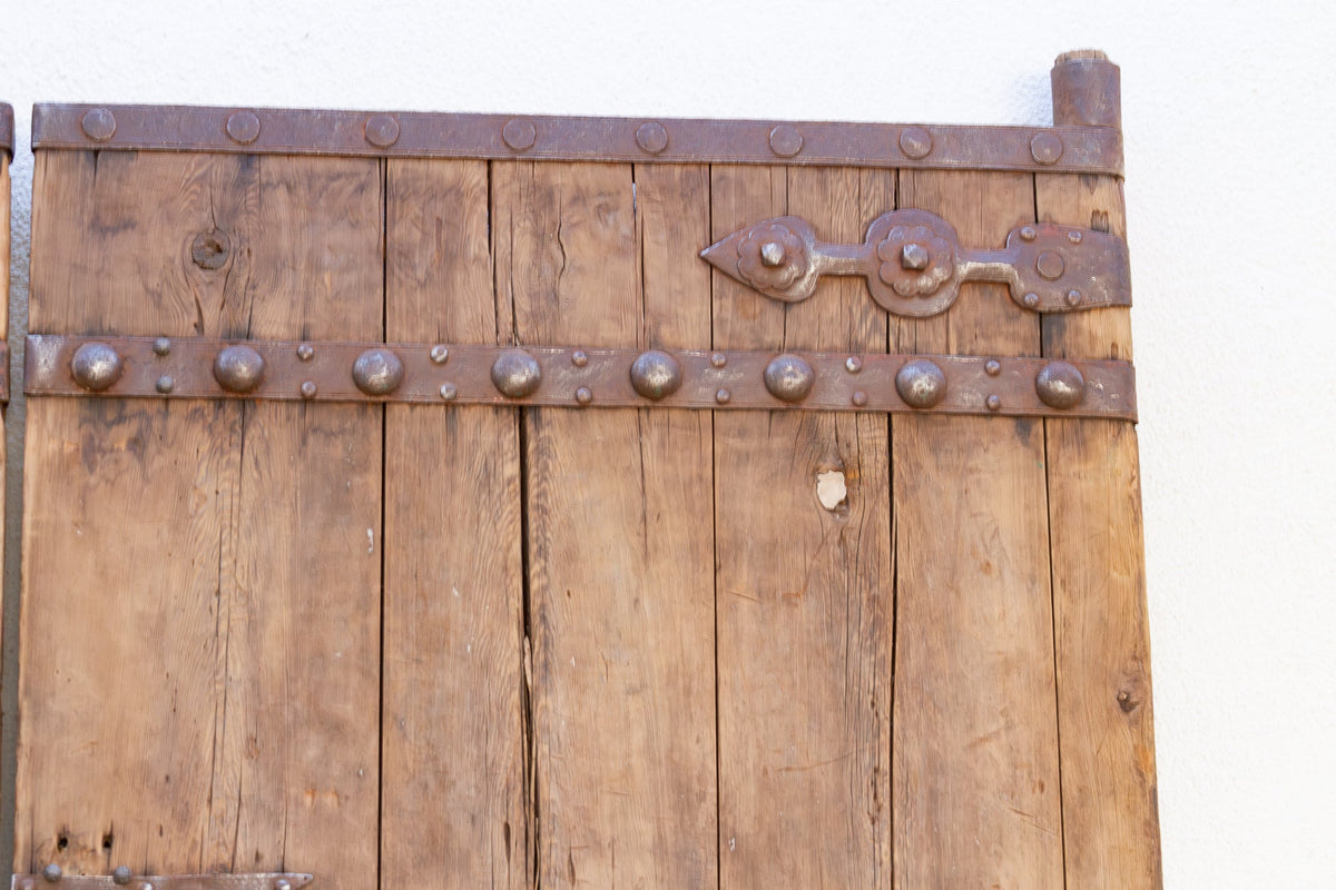 Antique Iron Blossom Architectural Courtyard Gate