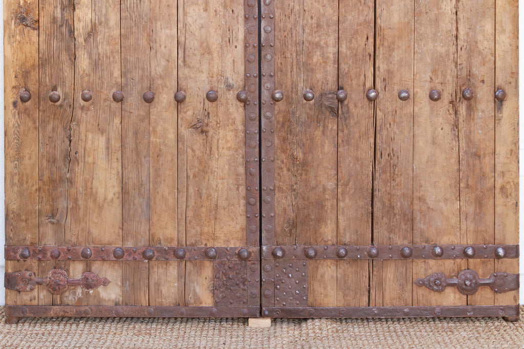 Antique Iron Blossom Architectural Courtyard Gate