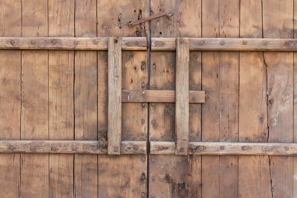 Antique Iron Blossom Architectural Courtyard Gate