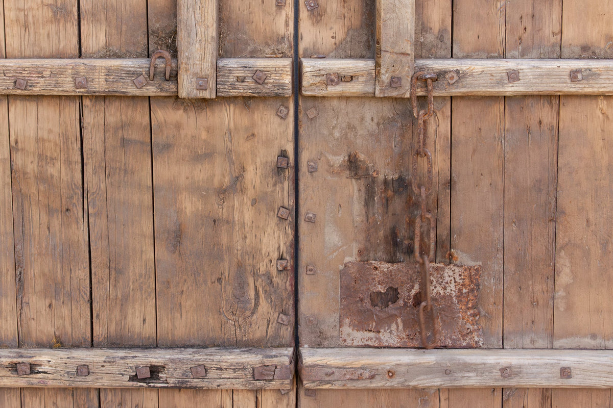 Antique Iron Blossom Architectural Courtyard Gate