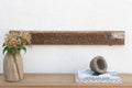 Antique Wabi Sabi Carved Lintel w/Metal Plate (Trade)