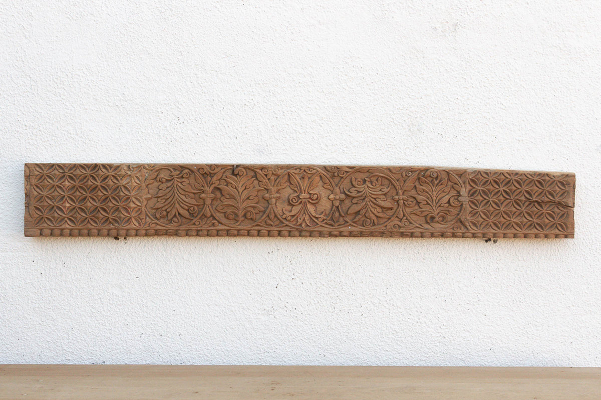 Floral Moorish Fusion Indian Carved Lintel