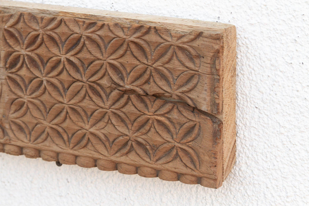 Floral Moorish Fusion Indian Carved Lintel