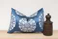 Royal Blue Silk Suzani Pillow Cover