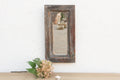 Weathered Stone Charcoal Indian Arched Mirror (Trade)