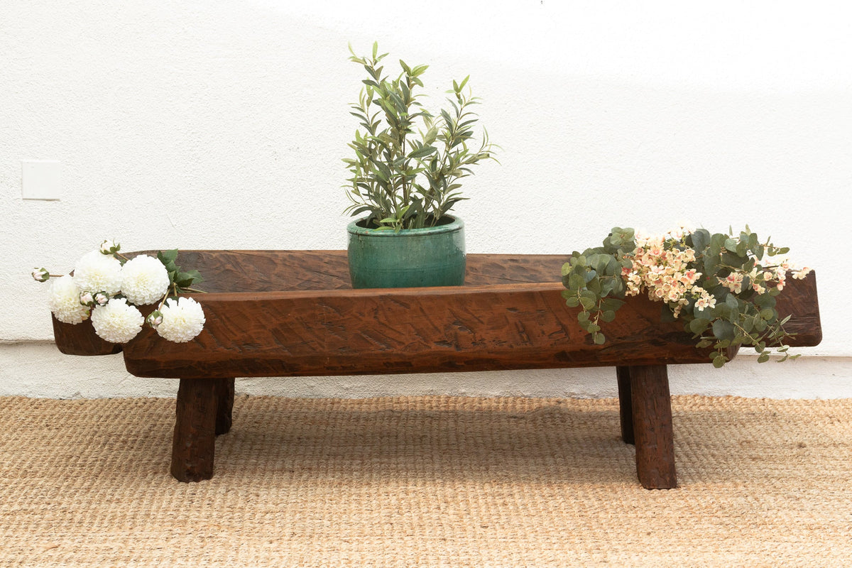 Rustic Antique French Cheese-Making Trough Table