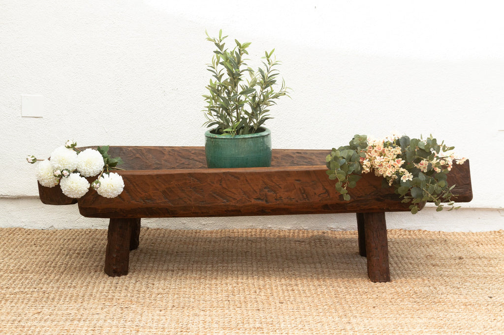 Rustic Antique French Cheese-Making Trough Table