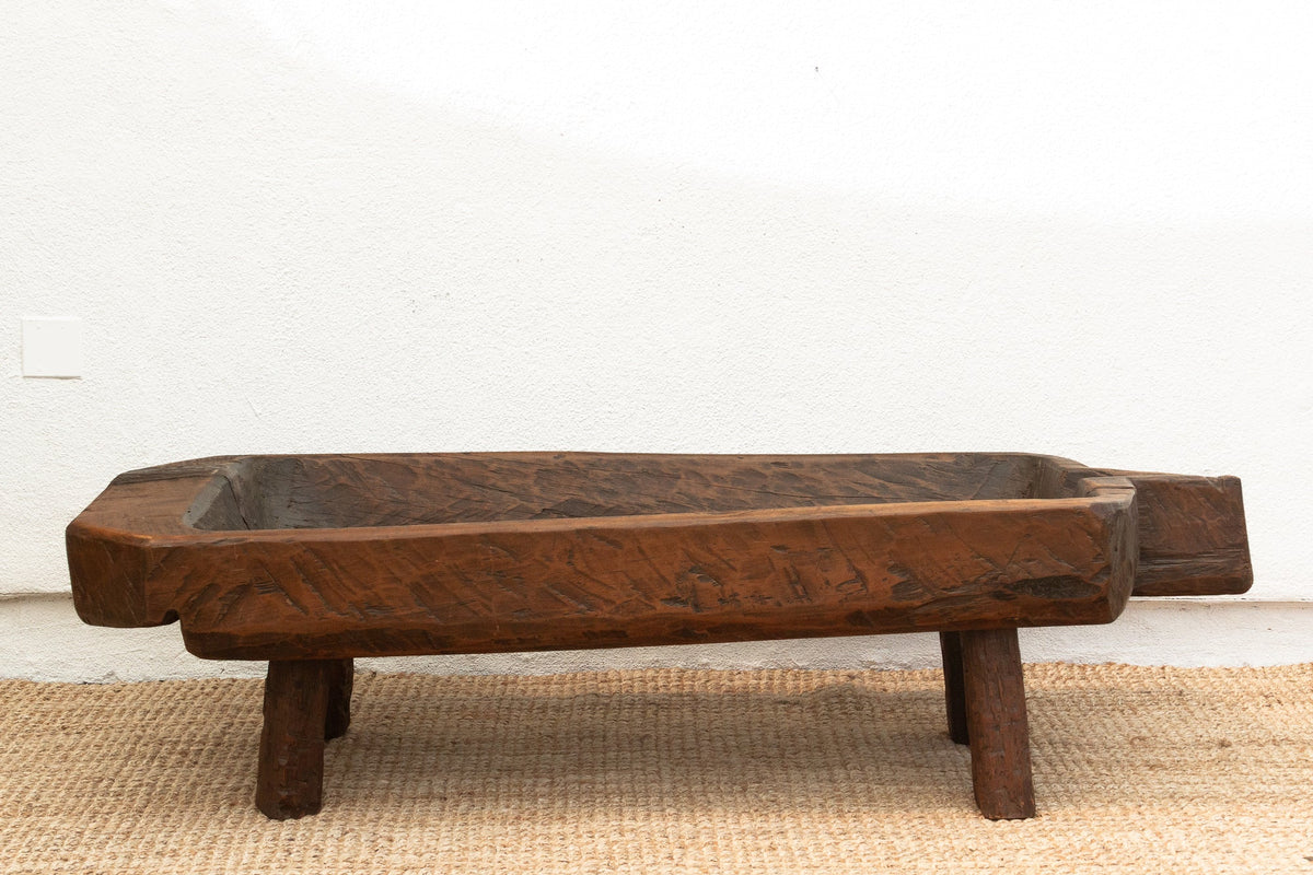 Rustic Antique French Cheese-Making Trough Table