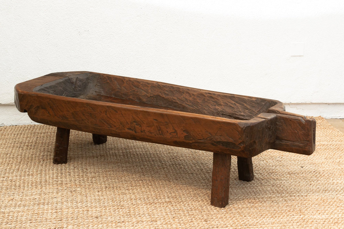 Rustic Antique French Cheese-Making Trough Table