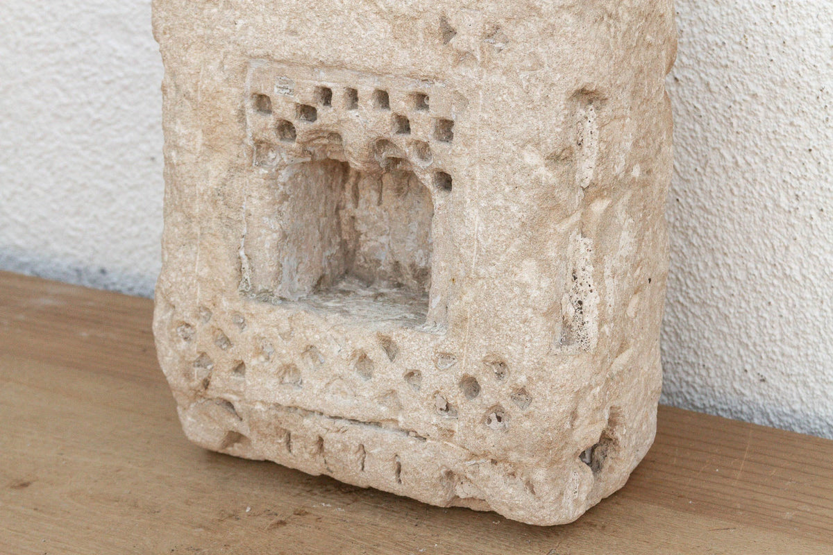 Primitive Carved Stone Inidan Niche (Trade)