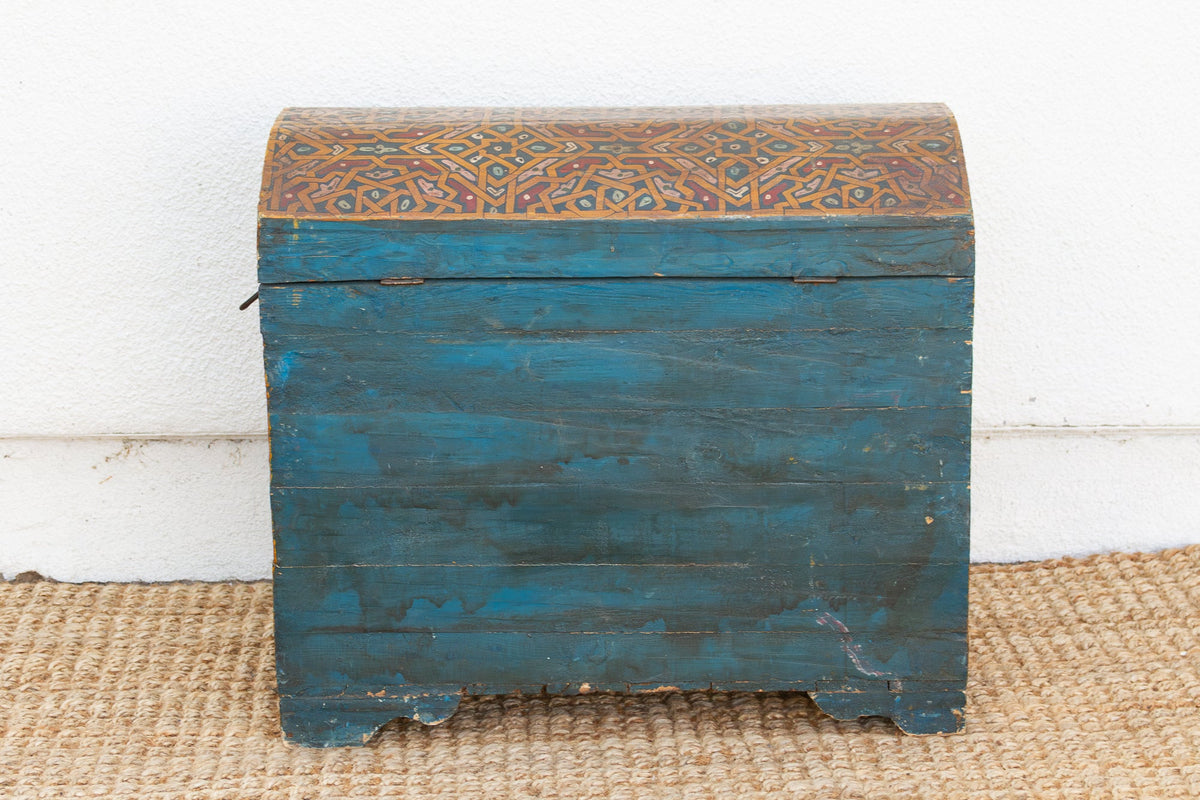 Vintage Moroccan Hand-Painted Chest