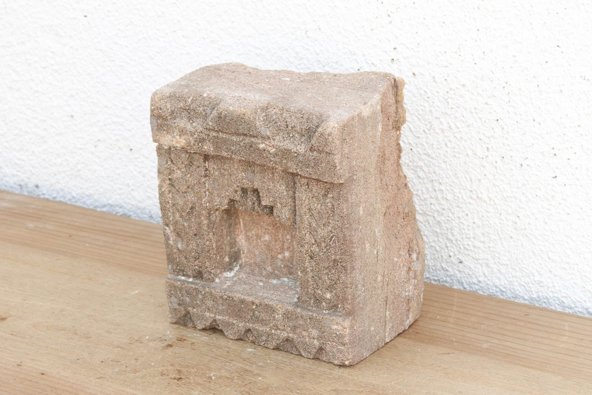 Earthy Gray Stone, Antique Indian Niche (Trade)