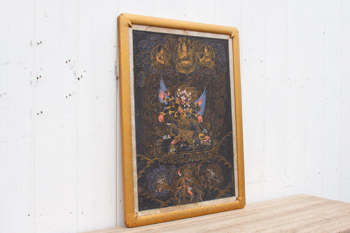 Framed Tibetan Buddhist Thang Ka