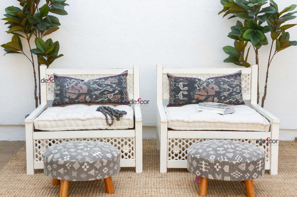Floral Jali Club Chair