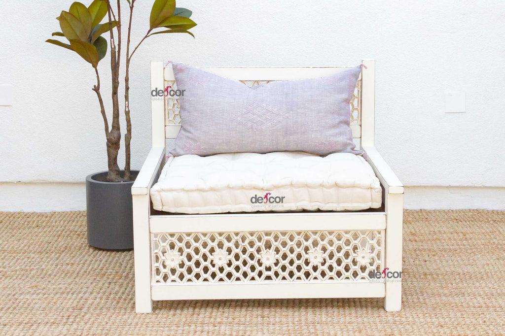 Floral Jali Club Chair
