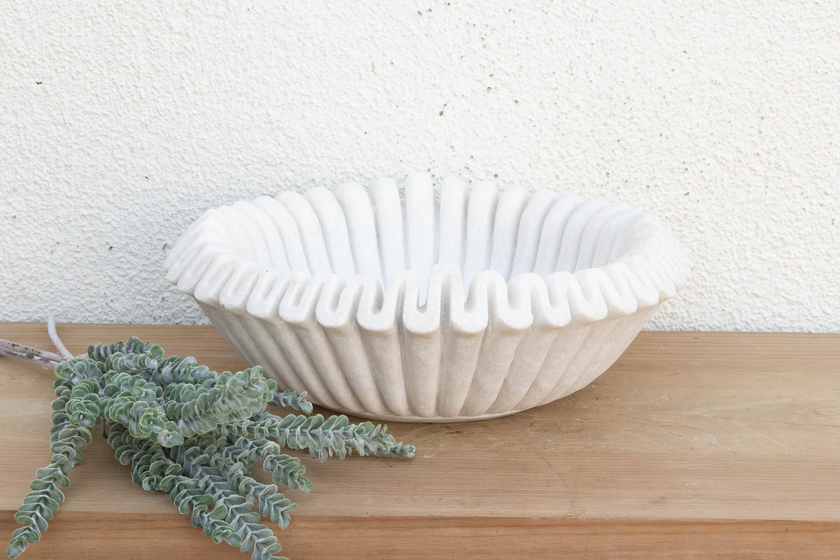 Large Organic Modern Marble Bowl