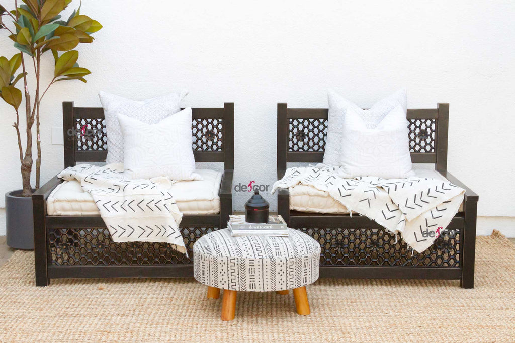 Moroccan Carved Jali Club Chair