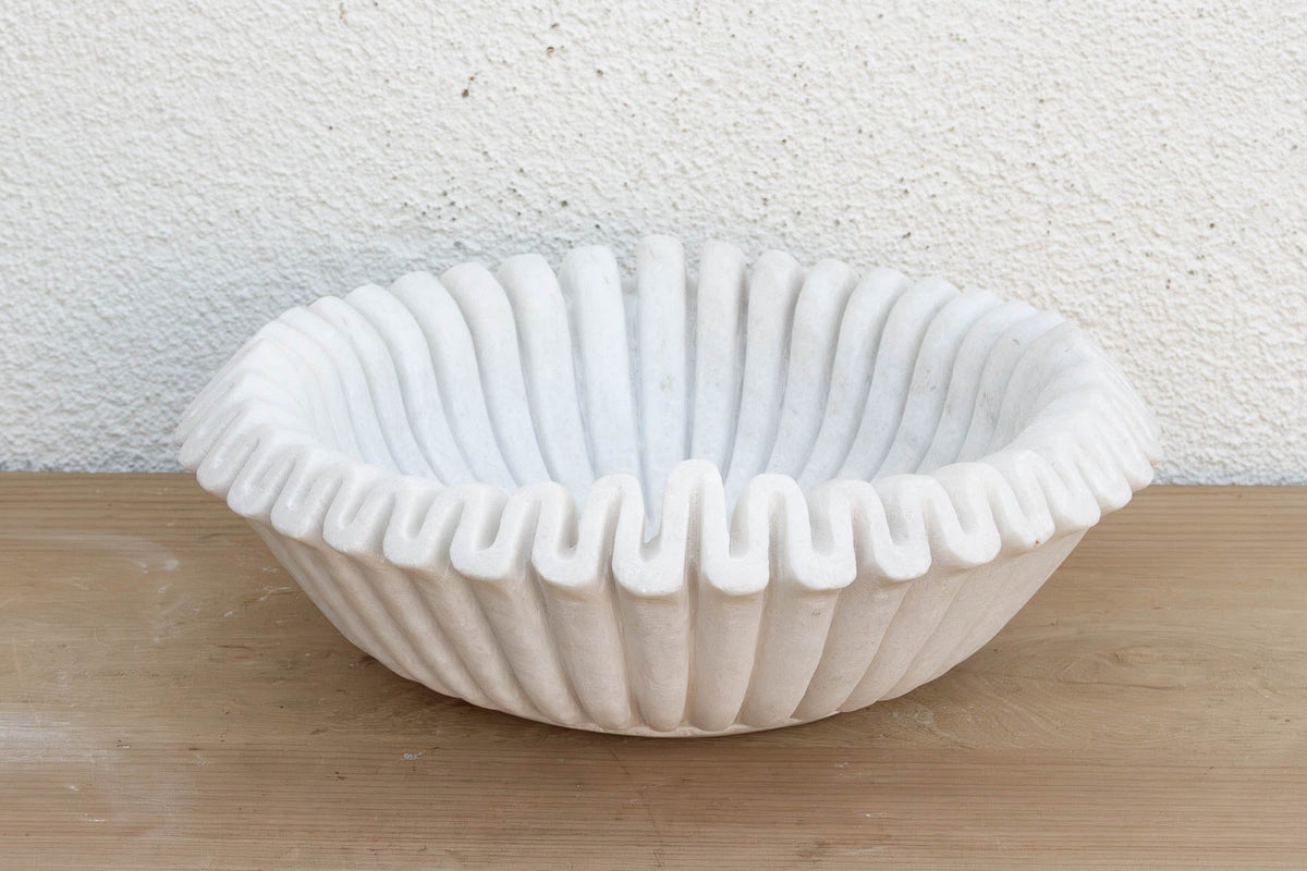 Large Organic Modern Marble Bowl
