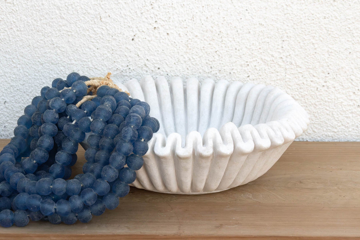 Sculptural Shell Marble Stone Vessel