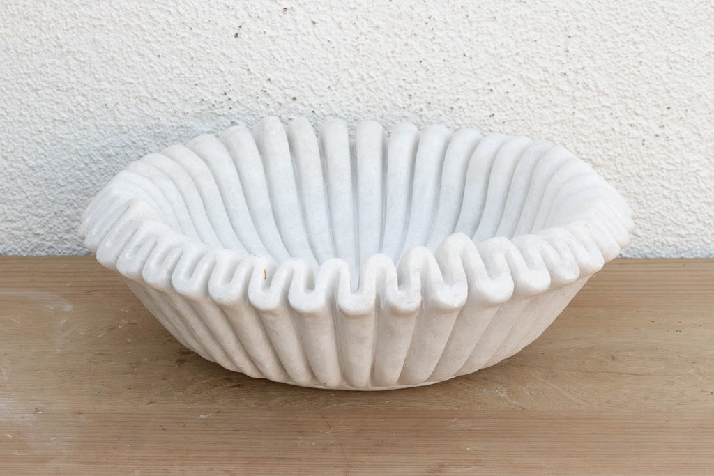 Sculptural Shell Marble Stone Vessel