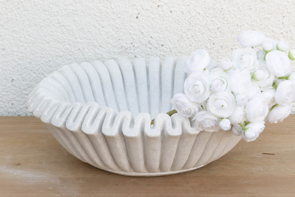 Grand Fluted Marble Catch-All (Trade)