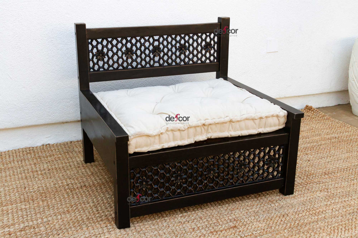 Moroccan Carved Jali Club Chair