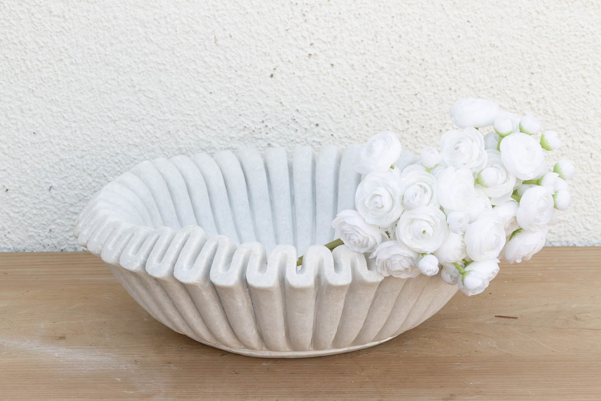 Grand Fluted Marble Catch-All (Trade)