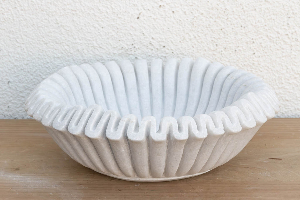 Grand Fluted Marble Catch-All (Trade)