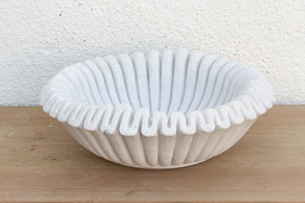 Grand Fluted Marble Catch-All (Trade)