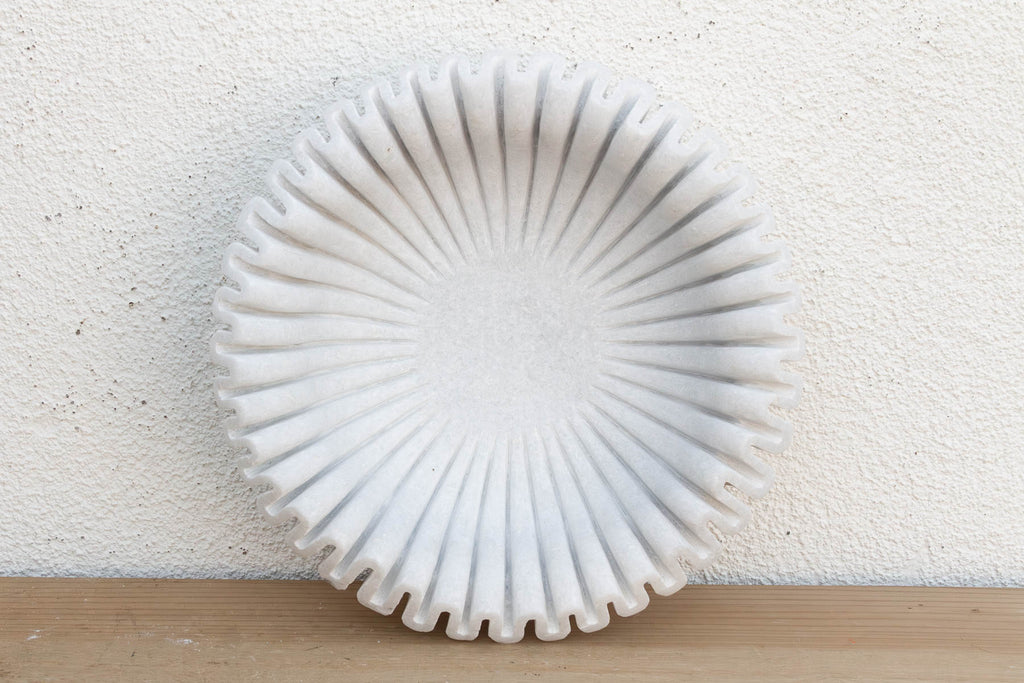 Grand Fluted Marble Catch-All (Trade)