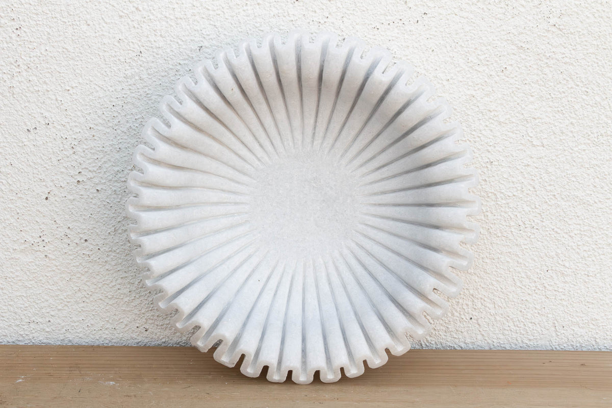 Grand Fluted Marble Catch-All (Trade)