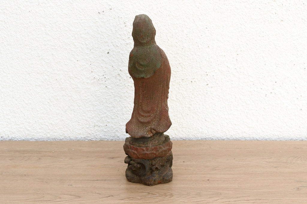 Expertly Hand-Carved Guan Yin Figure