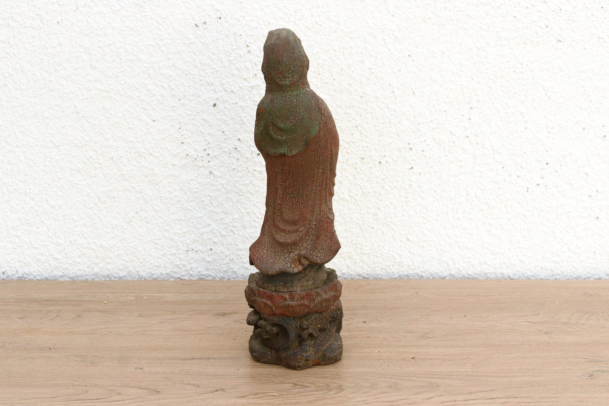 Expertly Hand-Carved Guan Yin Figure
