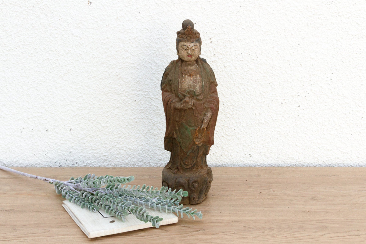 Vintage Beautifully Carved Standing Buddha