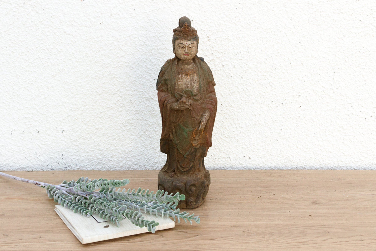 Vintage Beautifully Carved Standing Buddha