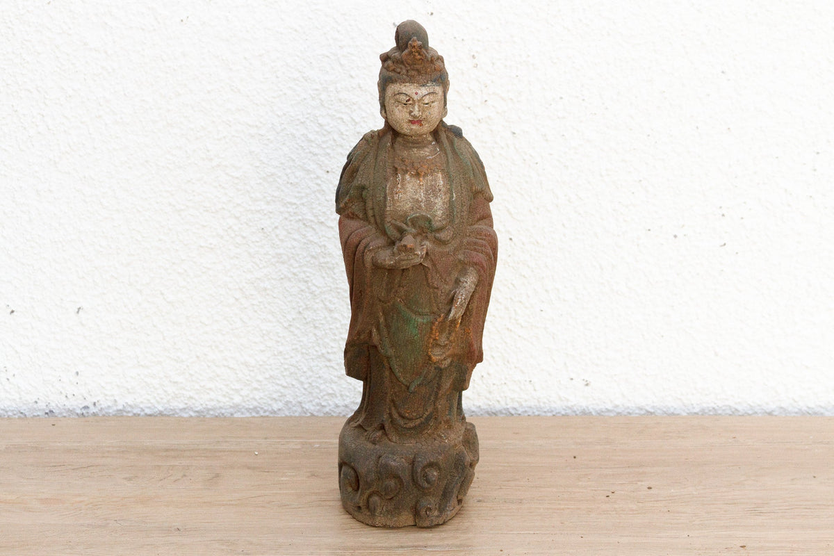 Vintage Beautifully Carved Standing Buddha